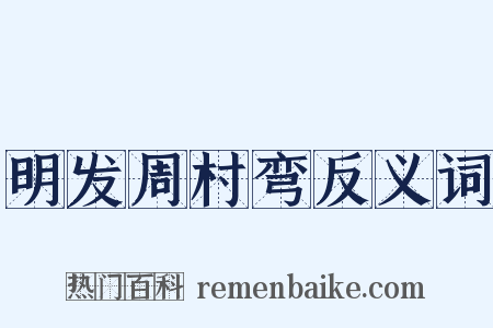 明发周村弯反义词是什么意思的图片